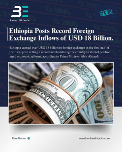 Ethiopia Posts Record Foreign Exchange Inflows of USD 18 Billion.