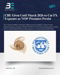 Commercial Bank of Ethiopia (CBE) Given Until March 2026 to Cut FX Exposure as NOP Pressures Persist
