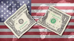 The US dollar losing its value on world trade